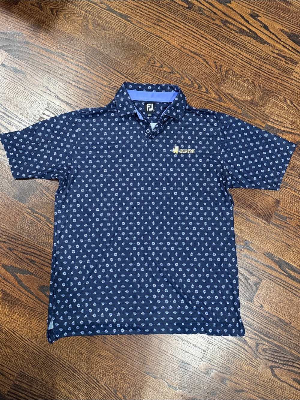 Barefoot Resort and Spa Golf Polo, FootJoy Navy (Size Large)